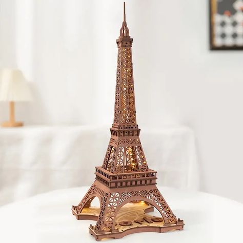 Night Eiffel Tower 3d Wooden Puzzle Adult Miniature Views - Temu Lattice Architecture, Temu Stuff, Harry Potter 3d, Tower Models, Iron Lady, The Iron Lady, 3d Wooden Puzzle, Eiffel Tower In Paris, Gustave Eiffel