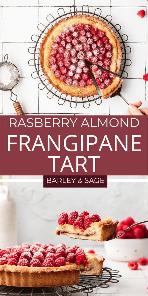 Raspberry Almond Tart, Frangipane Tart Recipe, Almond Tart Recipe, Almond Frangipane, Flaky Pie Crust Recipe, Homemade Raspberry Jam, Almond Crust, Pie Crust Designs, Favorite Pie Recipes