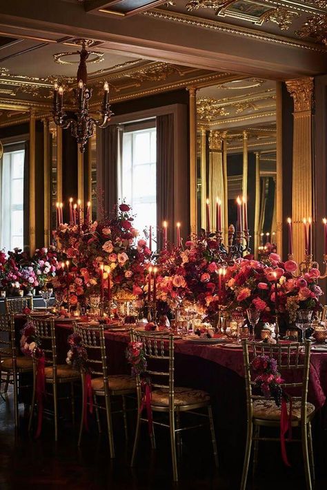 French Glamour, Baroque Wedding, Red Wedding Theme, Pink And Gold Wedding, Gold Wedding Theme, Wedding Dresses Cinderella, Cinderella Wedding, Wedding Etiquette, Rose Arrangements