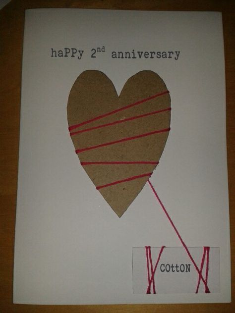 2nd wedding anniversary card 2nd Anniversary Cards Handmade, Purple Pixie, Anniversary Cards Handmade, 2nd Wedding, Anniversary Cards For Husband, 2nd Wedding Anniversary, Diy Anniversary, Wedding Anniversary Card, Husband Anniversary