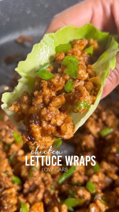 Lettuce Wraps Pf Changs Recipe, Low Carb Chicken Lettuce Wraps, Rice Paper Recipes, Pf Chang, Chicken Lettuce Wraps Recipe, Lettuce Wrap Recipes, Healthy High Protein Meals, Chicken Lettuce Wraps, Easy Healthy Meal Prep