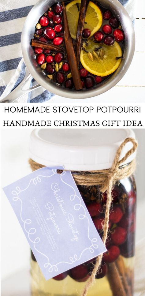 Homemade stovetop potpourri makes the perfect handmade Christmas gift. Learn how to make diy stovetop potpourri with essential oils. Free printable label and gift tag. #handmadechristmasgifts Diy Stovetop Potpourri, Dried Potpourri, Nutmeg Essential Oil, Wild Orange Essential Oil, Christmas Smell, Clove Essential Oil, Homemade Oil, Holiday Party Foods, Cinnamon Essential Oil