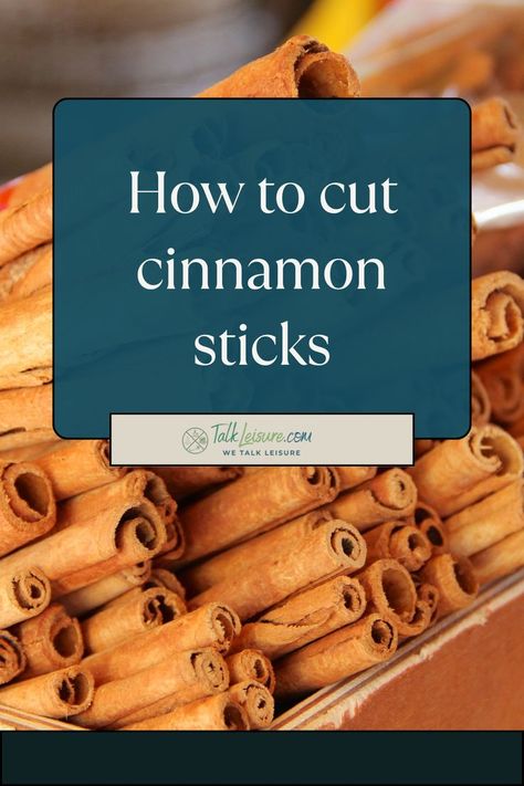 How to cut cinnamon sticks Diy Christmas Decorations Cinnamon Sticks, Cinnamon Stick Decorations, Cinnamon Stick Trees, Cinnamon Sticks Crafts, Ornaments With Cinnamon Sticks, Uses For Cinnamon Sticks, Cinnamon Ornaments Baked, Cinnamon Stick Tree Ornament, Diy Cinnamon Stick Ornaments