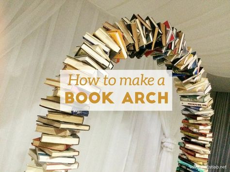 Bookish Wedding, Book Arch, Pallet Deck Diy, Book Centerpieces, Book Themed Party, Book Themed Wedding, Literary Wedding, Make A Book, Library Wedding