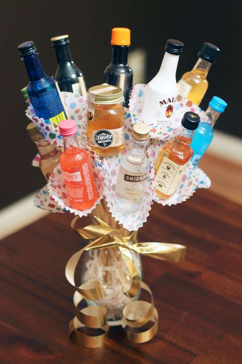 Mini Bottle Bouquet, Mini Liquor Bottle Bouquet, Liquor Bottle Bouquet, Mini Alcohol Bottles Gifts, Booze Bouquet, Alcohol Bouquet, Alcohol Gift Baskets, Bottle Bouquet, Liquor Gift Baskets