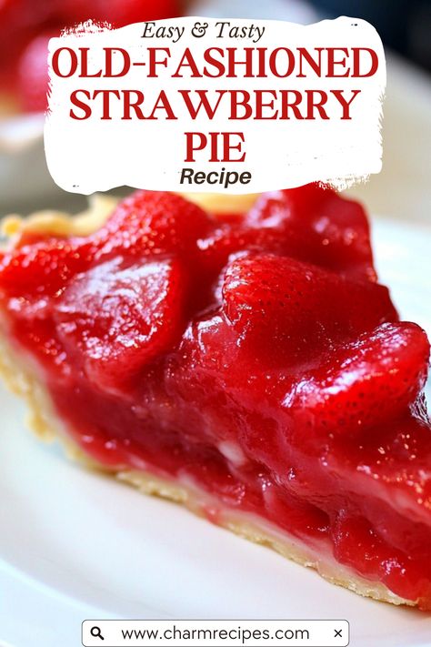 Our family’s tradition of making Old-Fashioned Strawberry Pie began with my grandmother, who would pick fresh strawberries from her garden every summer. The sweet aroma of strawberries filling the kitchen as she prepared the pie is one of my fondest childhood memories. Her recipe has been passed down through generations, and every time I bake this pie, it feels like a warm hug from the past. My children now eagerly join in the tradition, making this pie a cherished part of our family’s heritage. It's more than just a dessert; it's a symbol of love and togetherness. Strawberry Pie Filling Recipe, Strawberry Soda Recipe, Fresh Berry Pie, Filled Strawberry, Mixed Berry Pie, Baked Pie, Strawberry Pie Recipe, Strawberry Soda, Strawberry Crepes