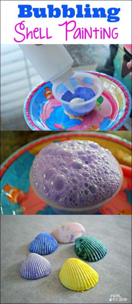 Science Activity For Kids, Shell Craft, Science Activity, Science Activities For Kids, Ocean Crafts, Painted Shells, Beach Trips, Art And Science, Activity For Kids