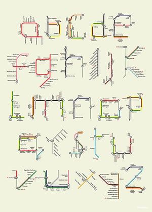 London Underground Map, Inspiration Typographie, Underground Map, Typographie Inspiration, London Transport Museum, Schrift Design, Typography Alphabet, Plakat Design, Alphabet Design