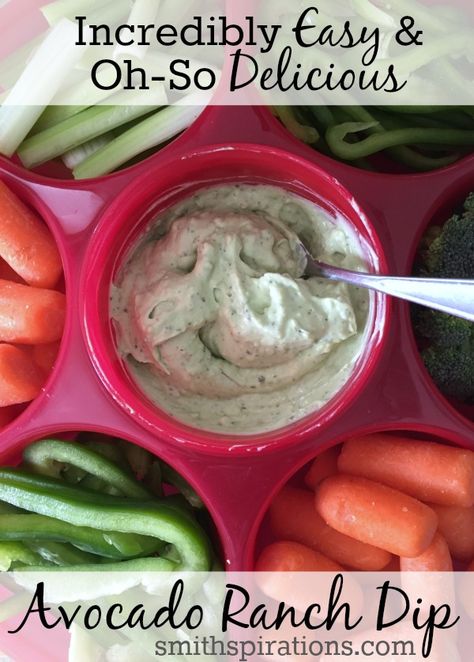 Incredibly Easy and Oh-So Delicious Avocado Ranch Dip Avocado Ranch Dip Recipe, Avocado Ranch Dip, Diy Condiments, Avocado Dip Recipe, Healthy Dip Recipes, Savory Dips, Raw Veggies, Homemade Dips, Healthy Avocado