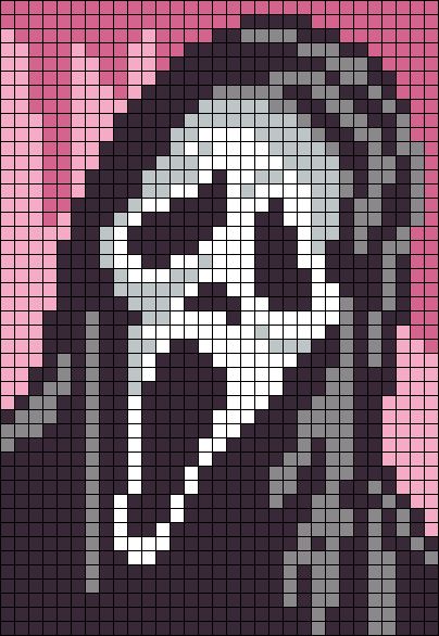 How To Turn A Picture Into A Crochet Pattern, Ghostface Grid Pattern, Goosebumps Pixel Art, Megamind Pixel Art, Ghost Face Crochet Tapestry, Ghost Face Pixel Art Grid, Scream Tapestry Crochet, Black And White Crochet Patterns Free, Crochet Image Patterns