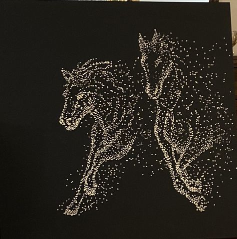 Rhinestone Art Diy, Horse Art Drawing, Gold Art Painting, Black Paper Drawing, Diy Abstract Canvas Art, Diy Canvas Wall Art, Rhinestone Art, Dot Art Painting, Nature Art Painting