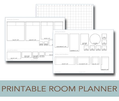 I am so excited to share these printable room planners with you today! But first, I have to tell you that most of the credit goes to my amazing husband because I would have given up long before finishing these printables if it wasn’t for his help. He’s the real decorator, designer and Photoshop expert … Apartment Furniture Layout, Room Layout Planner, Bedroom Furniture Layout, Appartement Design, House Layout, Ideas Room, Room Planning, Apartment Furniture, Room Planner