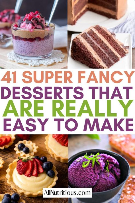 Here are the best cake ideas and dessert recipes that will impress anyone. Find a large selection of delicious desserts and sweet treats to serve a crowd. We have included no-bake options and vegan recipes too. Easy Dinner Party Desserts, Trending Desserts, Best Cake Ideas, Easy Impressive Dessert, Showstopper Dessert, Fancy Desserts Recipes, Dinner Party Desserts, Dessert Presentation, Impressive Desserts