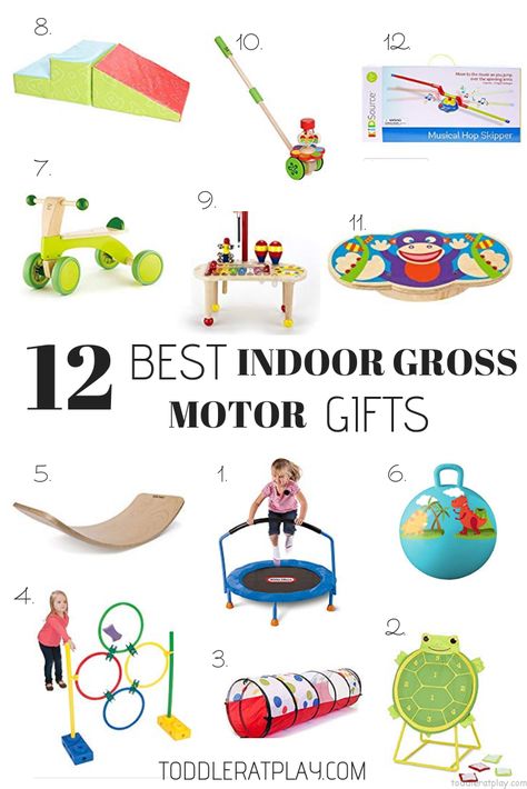 12 Best Indoor Gross Motor Gifts- Gift Guide Kaba Motor Becerileri, Gifts For Toddlers, Aktiviti Kanak-kanak, Gross Motor Activities, Kids Gift Guide, Gross Motor Skills, Gross Motor, Indoor Activities, Montessori Toys