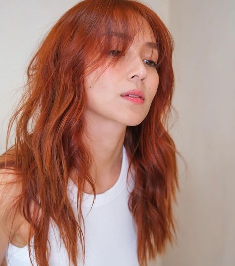 Elegant and Easy Orange Hair Colors for Starters Orange Hair Color Ideas, Dark Orange Hair, Orange Brown Hair, Orange Hair Color, Lightest Blonde, Blonde Honey, Blonde Highlights On Dark Hair, Hair Color Orange, Kathryn Bernardo