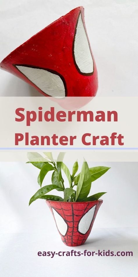 Spiderman Crafts, Superman Crafts, Spiderman Craft, Spiderman Painting, Printable Craft Templates, Superhero Crafts, Fun Summer Crafts, Kids Crafting, Paper Mache Art