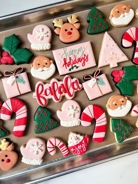 Christmas Cookies Party, 1st Birthday Christmas Cookies, Cookie Decorating Party Christmas, Custom Christmas Cookies, Kids Christmas Cookie Decorating Party, Christmas Birthday Cookies, Christmas Sugar Cookie Ideas, Christmas Party Cookies, Decorated Cookie Ideas