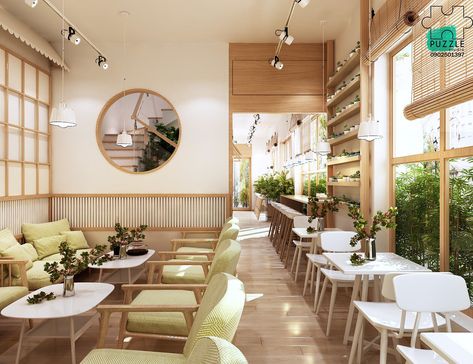 YOROKOBI- BAKERY CAFE on Behance Unfiltered Background, Wood Cafe, Library Cafe, Korean Cafe, Work Cafe, Study Cafe, Bakery Design Interior, Cafe Shop Design, Cafe Ideas