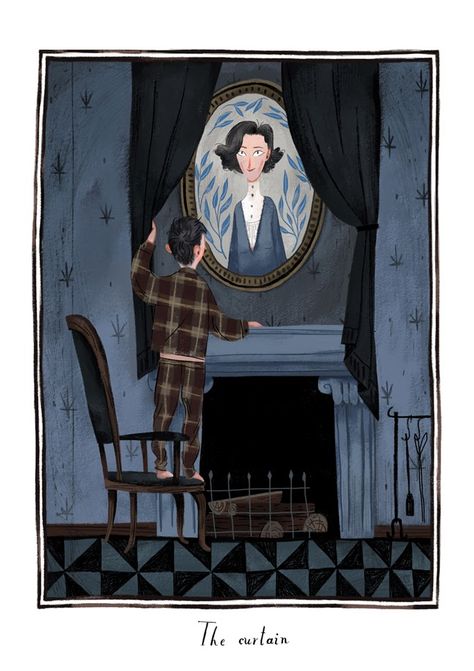 .: The Secret Garden.  Colin finally looks at the portrait of his dead mother.  Beautiful. Julia Sarda Illustration, Julia Sarda, Illustration Portraits, 동화 삽화, Moody Art, Illustration Styles, Children's Illustration, Book Illustration Art, The Secret Garden