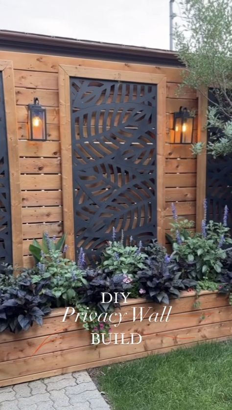 Privacy Panels Outdoor Patio Ideas, Privacy Panels Outdoor, Diy Privacy Wall, Yard Ideas Cheap, Yard Ideas Backyard, Privacy Wall, Patio Privacy, Backyard Renovations, Privacy Walls