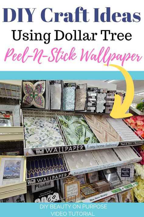 Contact Paper Diy Projects, Contact Paper Ideas Home Decor, Kitchen Vase Filler Ideas, Random Diy Projects, Dollar Store Hacks Diy Projects Decor, Wall Decor Dollar Tree Diy, Cheap Diy Wall Decor Living Room, Dollars Tree Crafts, Dollar Tree Wallpaper Crafts