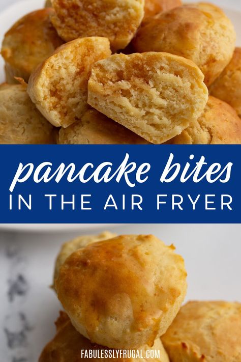 Pancake Bites Recipe, Parchment Paper Recipes, Banana Bread Pancakes, Air Fryer Recipes Breakfast, New Air Fryer Recipes, Pancake Bites, Bites Recipes, Banana Muffin Recipe, Air Fry Recipes