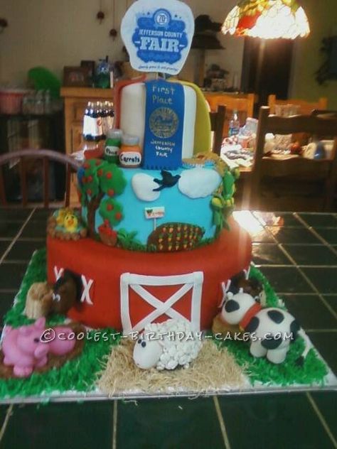 Cool County Fair Cake ... This website is the Pinterest of birthday cakes Fair Themed Cake, Fair Cake Ideas, Fair Birthday Cake, County Fair Theme, Fair Cake, Horse Cakes, County Fair Birthday, 4h Projects, 4h Ideas