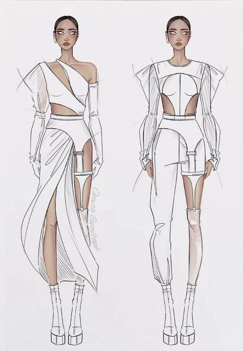 Wedding Guest Outfit Summer Classy, Fashion Sketchbook Inspiration, Fashion Illustration Poses, Outfit Summer Casual, Fashion Figure Drawing, Wedding Guest Outfit Summer Casual, Výtvarné Reference, Drawing Hair, Wedding Outfit Guest