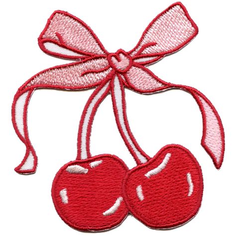 Patch Measures Approximately: 2.8" Wide X 3.25 " Tall Type: Embroidered Iron On Ready Add some fruity fun to your wardrobe with the Ribbon Cherries Patch! This embroidered iron-on patch is perfect for adding a playful touch to jackets, bags, or hats. No sewing is required! Just iron on and show off your unique style. (Patch only, clothing not included) Cute Patches For Jackets, Senior Patches For Jackets, Y2k Patches, Patches For Senior Jackets, Senior Jacket Patches, Crewneck Design Ideas, Senior Patches, Aesthetic Patches, Senior Jackets Patches