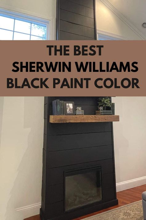 Wherein Williams Black Paint, Sherman Williams Black Paint, Best Black Sherwin Williams Paint, Tricorn Black Satin Finish, Sherwin Williams Matte Black Paint, Black Trim Paint Color, Inkwell Sherwin Williams Accent Wall, Black Paint Color For Fireplace, Tricot Black Paint