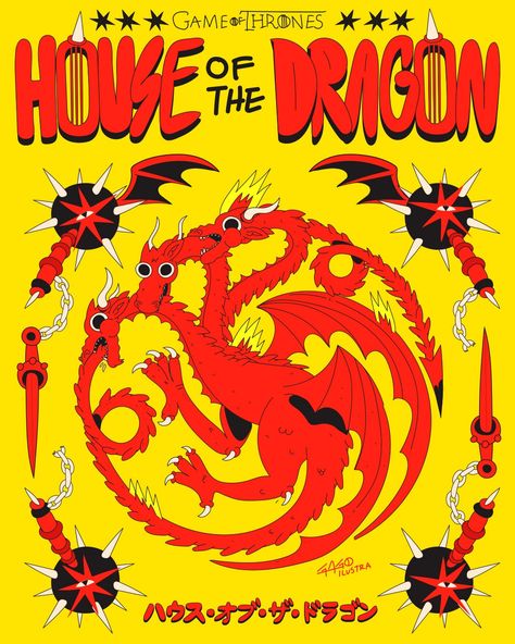 House Of The Dragon :: Behance House Of The Dragon, Illustration Graphic Design, The Dragon, Design Inspo, Poster Design, Graphic Design, Design