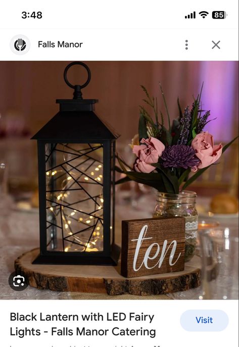 Simple Lantern Centerpieces, Black Lantern Wedding, Black Lantern Centerpiece, Simple Fall Centerpieces, Fall Centerpieces Wedding, Rustic Lantern Centerpieces, Wedding Tips And Tricks, Scandinavian Interior Living Room, Lantern With Fairy Lights