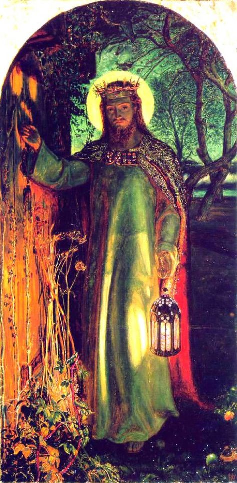 The great artist William Holman Hunt ever paints a famous painting Jesus is standing and knocking in the front of the hunt’s door. Hunt called his fellow artists and asked them to watch closely and criticizing the painting in purpose to find the mistake or something secret in it Sinners Prayer, Image Of Jesus, Pre Raphaelite Paintings, Pre Raphaelite Brotherhood, Pre Raphaelite Art, Manchester Art, John Everett Millais, Art Light, Pre Raphaelite