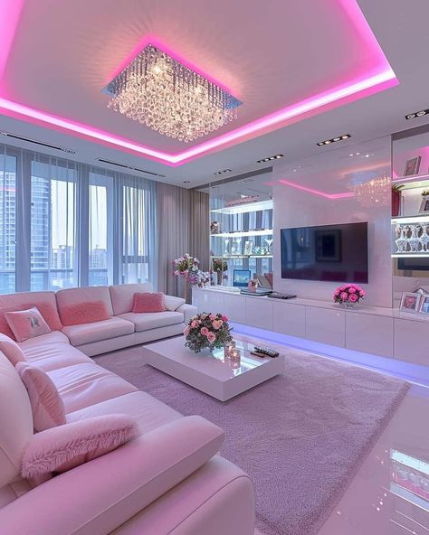 PINK 💕💫 Room Decor 🙂‍↔️ #explorepage✨ Pink House Interior, Preppy Zepeto, Bedroom Vibes, Girly Apartments, Girly Apartment Decor, Dream Life House, Dream Apartment Decor, Bloxburg Ideas, Material Things