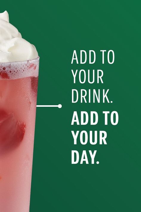 Swipe to customize your Starbucks Refreshers® Beverage to make it even more your own. Because when you add to your drink, you add to your day. Starbucks Advertising, Easy Teas, Iced Coffee Drinks, Starbucks Valentines, Starbucks Refreshers, Abstract Graphic Design, Instagram Graphics, Food Advertising, Motion Design Video