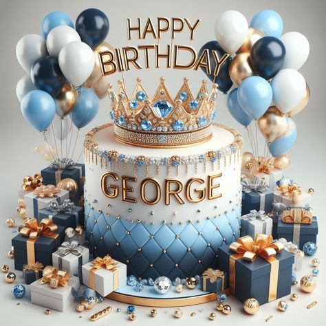 Happy Birthday George, Queen Cake, Queen Cakes, Bow Cakes, A Birthday Cake, Beautiful Rose Flowers, Let's Celebrate, Rose Flowers, Lets Celebrate