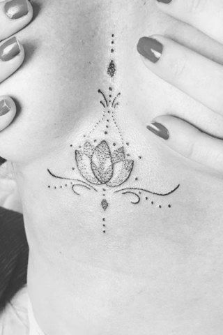 Sternum Tattoos, Sternum Tattoo Design, Underboob Tattoo Designs, Moon Tattoo Designs, Chest Tattoos For Women, Chest Piece Tattoos, Pretty Tattoos For Women, Lace Tattoo, Sternum Tattoo