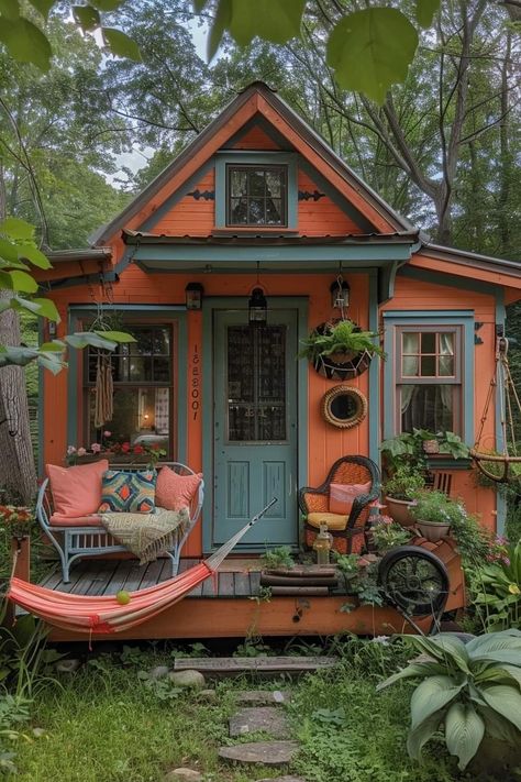 Cute Small Houses, Small Cottage Garden Ideas, Fairytale Houses, Tiny House Big Living, Fairytale House, Cabin Tiny House, Small Cottage Homes, Fairytale Cottage, House Color Palettes