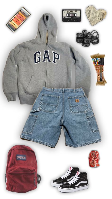 #skater #outfitinspo #fitidea #grey #jorts #basic Jorts Outfit, Skater Outfits, Skater Style, Your Aesthetic, Energy, My Style, The Originals, Grey, Outfit Inspo