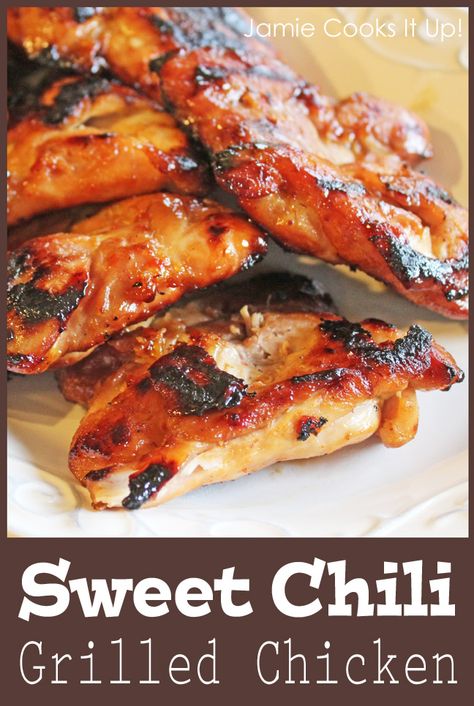 Party Food Asian, Chicken Recipes Sweet, Sweet Chilli Chicken, Sweet Chili Chicken, Grilled Chicken Marinade, Chicken Grilled, Food Asian, Chilli Chicken, Chicken Marinade