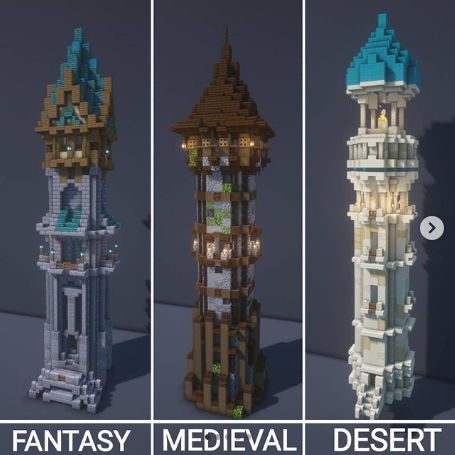 Minecraft Fantasy Tower, Minecraft Cherry Blossom House, Château Minecraft, Thumbnails For Youtube, Minecraft Pfp, Fantasy Tower, Minecraft Castle Designs, Construction Minecraft, Tower Architecture