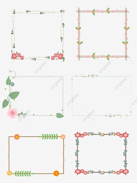 Border Flowers, Hand Png, Box Png, Colorful Borders Design, Border Box, Frame Floral, Frame Border Design, Page Borders Design, Simple Borders