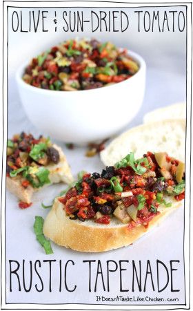 Tapenade Recipe, Hummus Dip, Italian Party, Vegan Party, Like Chicken, Italian Appetizers, Party Appetizer, Vegan Appetizers, Festa Party