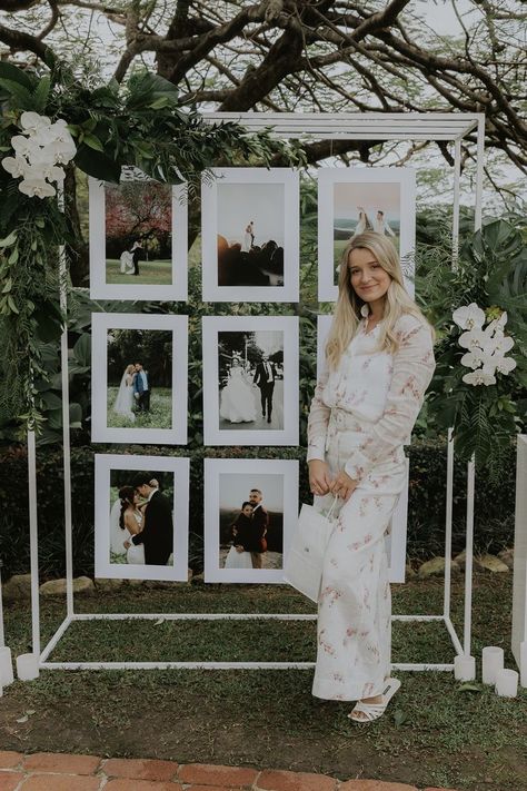 Wedding Vendors Booth, Wedding Ceremony Welcome, Wedding Photography Display, Entrance Decor Ideas, Welcome Gate, Wedding Flowers Decoration, Wedding Entry, Photography Booth, Wedding Photo Walls