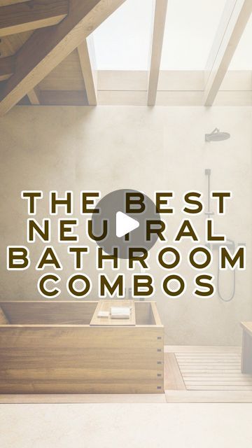 Loren Kreiss on Instagram: "Want to know the best simple and stunning neutral bathroom combinations? Let me know your favorite.

#bathroomrenovation #interiordesigninspiration #bathroomdesign #neutralinteriors #neutralpaint #bathroomgoals #luxurybathroom #interiordesignideas" Bathroom Color Schemes Small, Bathroom Combinations, Loren Kreiss, Minimalism Bathroom, Calming Bathroom, Warm Minimalism, Simple Bathroom Designs, Bath Stuff, Neutral Bathroom