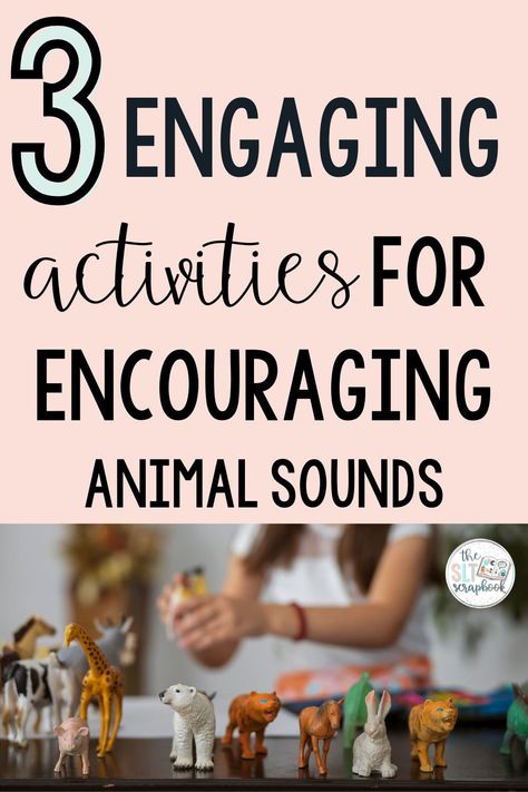 Are you searching for early intervention activities to work on symbolic sounds and exclamatory words? My blog gives you 8 engaging speech therapy activities to use with early intervention speech therapy. Some fun speech therapy activities you can do to encourage animal sounds are playing the What’s in the Bag activity with different animals, singing Old MacDonald, and playing Peek-a-Boo by hiding animals. Read all of these easy play based speech activities you can do for late-talkers. Animal Speech Therapy Activities, Animal Sounds Activity, Animals Singing, Developmental Therapy, Phase 1 Phonics, Early Intervention Activities, Intervention Activities, Sound Activities, Listening Games