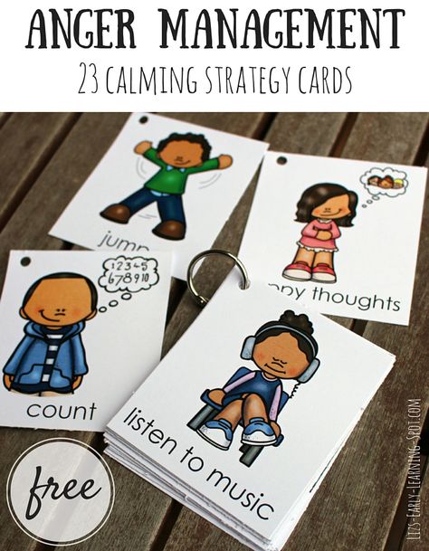 These free cards are great for talking to kids about calming themselves. Let them pick their favorite strategies to try! Calming Strategy Cards, Anger Management Strategies, Behaviour Strategies, Calming Strategies, Behaviour Management, School Social Work, Free Cards, Classroom Behavior, School Psychology