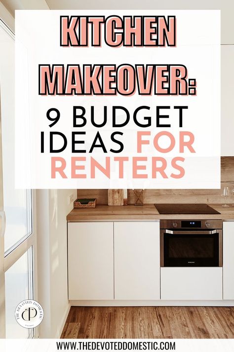 OMG, if you're a renter, you HAVE to know about this genius guide on kitchen makeover!! These 9 renter friendly kitchen upgrades & kitchen decorating ideas are not only stunning, but they're easily reversible as well, so thath you don't have to sacrifice your security deposit for a cute home! Renters Kitchen, Decorate A Studio Apartment, Old House Decorating, Renter Friendly Decorating, Rental Makeover, Kitchen Makeover On A Budget, Kitchen Island Decor Ideas, Rental Kitchen Makeover, Small Kitchen Island Ideas