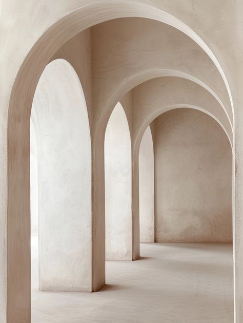 beige neutral architectural arches --ar 3:4 Minimalist Architecture Photography, Clean Light Aesthetic, White Buildings Aesthetic, Roman Architecture Aesthetic, Neutral Background Aesthetic, Instagram Background Aesthetic, Arch Graphic Design, Empty Room Aesthetic, Cream Color Aesthetic