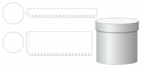 Round box and lid die cut template | Premium Vector #Freepik #vector #template #box #shape #round Recycled Christmas Decorations, Wedding Gift Card Box, Diy Gift Box Template, Paper Box Diy, Hexagon Box, Round Gift Boxes, Paper Box Template, Idee Cricut, Gift Box Template